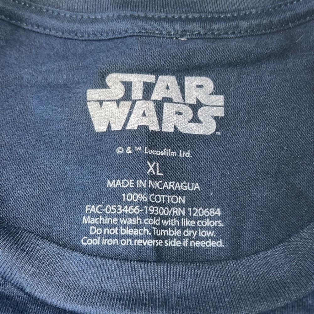 Star Wars Blue T-Shirt “you ol’ smoothie” Landonis Balthazar Calrissian Sz XL - Picture 4 of 10